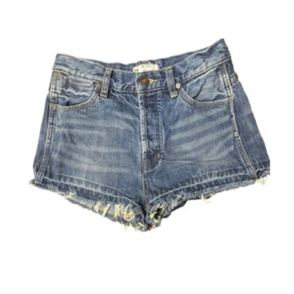 Free People‎ Button Fly Cut Off Jean Shorts